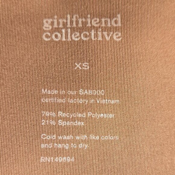 GIrlfriend Collective High Rise Bike Short 8" - XS Carmel - Picture 4 of 4